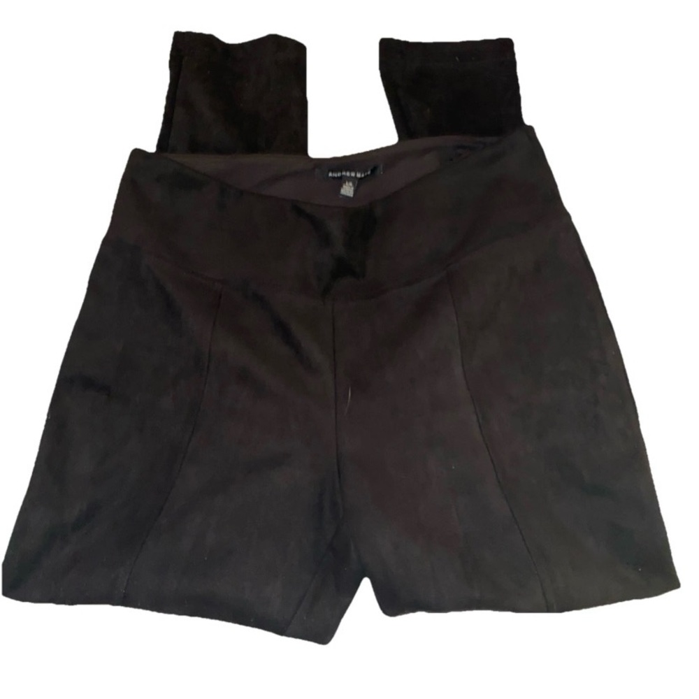 Andrew Marc Women’s Lightweight Faux Suede Pull On Pant Black Large